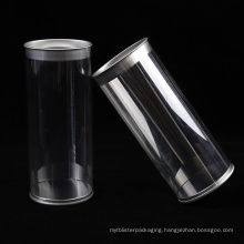 Customized size clear plastic tube food box packaging with lid
